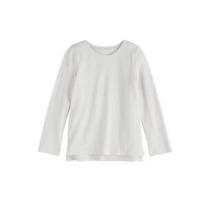 Jumping Beans Ivory Slubbed High Low Hem Long Sleeve Tee Girls’ Top Size 8